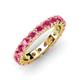 3 - Audrey 3.80 mm Rhodolite Garnet U Prong Eternity Band 
