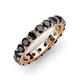 3 - Audrey 3.80 mm Black Diamond U Prong Eternity Band 