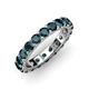 3 - Audrey 3.80 mm Blue Diamond U Prong Eternity Band 