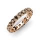 3 - Audrey 3.80 mm Smoky Quartz U Prong Eternity Band 