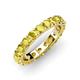 3 - Audrey 3.80 mm Yellow Sapphire U Prong Eternity Band 