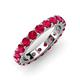 3 - Audrey 3.80 mm Ruby U Prong Eternity Band 