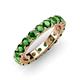 3 - Audrey 3.80 mm Green Garnet U Prong Eternity Band 