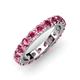 3 - Audrey 3.80 mm Pink Tourmaline U Prong Eternity Band 
