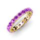 3 - Audrey 3.80 mm Amethyst U Prong Eternity Band 