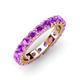 3 - Audrey 3.80 mm Amethyst U Prong Eternity Band 
