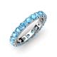 3 - Audrey 3.80 mm Blue Topaz U Prong Eternity Band 