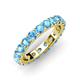 3 - Audrey 3.80 mm Blue Topaz U Prong Eternity Band 