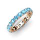3 - Audrey 3.80 mm Blue Topaz U Prong Eternity Band 