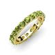 3 - Audrey 3.80 mm Peridot U Prong Eternity Band 