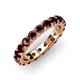 3 - Audrey 3.80 mm Red Garnet U Prong Eternity Band 
