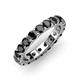 3 - Audrey 3.80 mm Black Diamond U Prong Eternity Band 