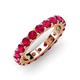 3 - Audrey 3.80 mm Ruby U Prong Eternity Band 