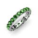 3 - Audrey 3.80 mm Green Garnet U Prong Eternity Band 