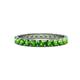 1 - Audrey 3.40 mm Green Garnet U Prong Eternity Band 