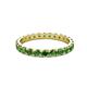 2 - Audrey 3.40 mm Green Garnet U Prong Eternity Band 