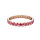 2 - Audrey 3.40 mm Pink Tourmaline U Prong Eternity Band 