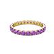 2 - Audrey 3.40 mm Amethyst U Prong Eternity Band 