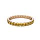 2 - Audrey 3.40 mm Citrine U Prong Eternity Band 