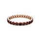 2 - Audrey 3.40 mm Red Garnet U Prong Eternity Band 