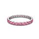 2 - Audrey 3.40 mm Rhodolite Garnet U Prong Eternity Band 
