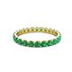 2 - Audrey 3.40 mm Emerald U Prong Eternity Band 