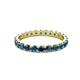 2 - Audrey 3.40 mm Blue Diamond U Prong Eternity Band 
