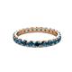 2 - Audrey 3.40 mm Blue Diamond U Prong Eternity Band 