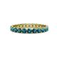 1 - Audrey 3.40 mm London Blue Topaz U Prong Eternity Band 
