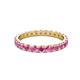 2 - Audrey 3.40 mm Pink Sapphire U Prong Eternity Band 