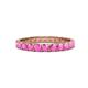 1 - Audrey 3.40 mm Pink Sapphire U Prong Eternity Band 