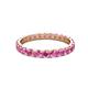 2 - Audrey 3.40 mm Pink Sapphire U Prong Eternity Band 