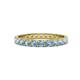 1 - Audrey 3.40 mm Aquamarine U Prong Eternity Band 