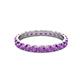 2 - Audrey 3.40 mm Amethyst U Prong Eternity Band 