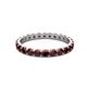 2 - Audrey 3.40 mm Red Garnet U Prong Eternity Band 