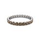 2 - Audrey 3.40 mm Smoky Quartz U Prong Eternity Band 