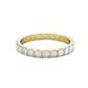 2 - Audrey 3.40 mm White Sapphire U Prong Eternity Band 