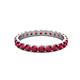 2 - Audrey 3.40 mm Ruby U Prong Eternity Band 