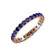 3 - Audrey 3.40 mm Blue Sapphire U Prong Eternity Band 
