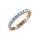 3 - Audrey 3.40 mm Aquamarine U Prong Eternity Band 