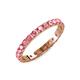 3 - Audrey 3.40 mm Pink Tourmaline U Prong Eternity Band 