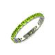 3 - Audrey 3.40 mm Peridot U Prong Eternity Band 