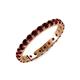 3 - Audrey 3.40 mm Red Garnet U Prong Eternity Band 