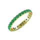 3 - Audrey 3.40 mm Emerald U Prong Eternity Band 