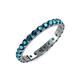 3 - Audrey 3.40 mm Blue Diamond U Prong Eternity Band 