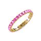 3 - Audrey 3.40 mm Pink Sapphire U Prong Eternity Band 