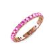 3 - Audrey 3.40 mm Pink Sapphire U Prong Eternity Band 