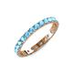 3 - Audrey 3.40 mm Blue Topaz U Prong Eternity Band 