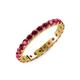 3 - Audrey 3.40 mm Ruby U Prong Eternity Band 