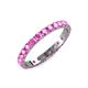3 - Audrey 3.40 mm Pink Sapphire U Prong Eternity Band 